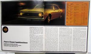 1967 Chevrolet New Camaro Sales Brochure - Rally Sport SS 350 396 REVISED
