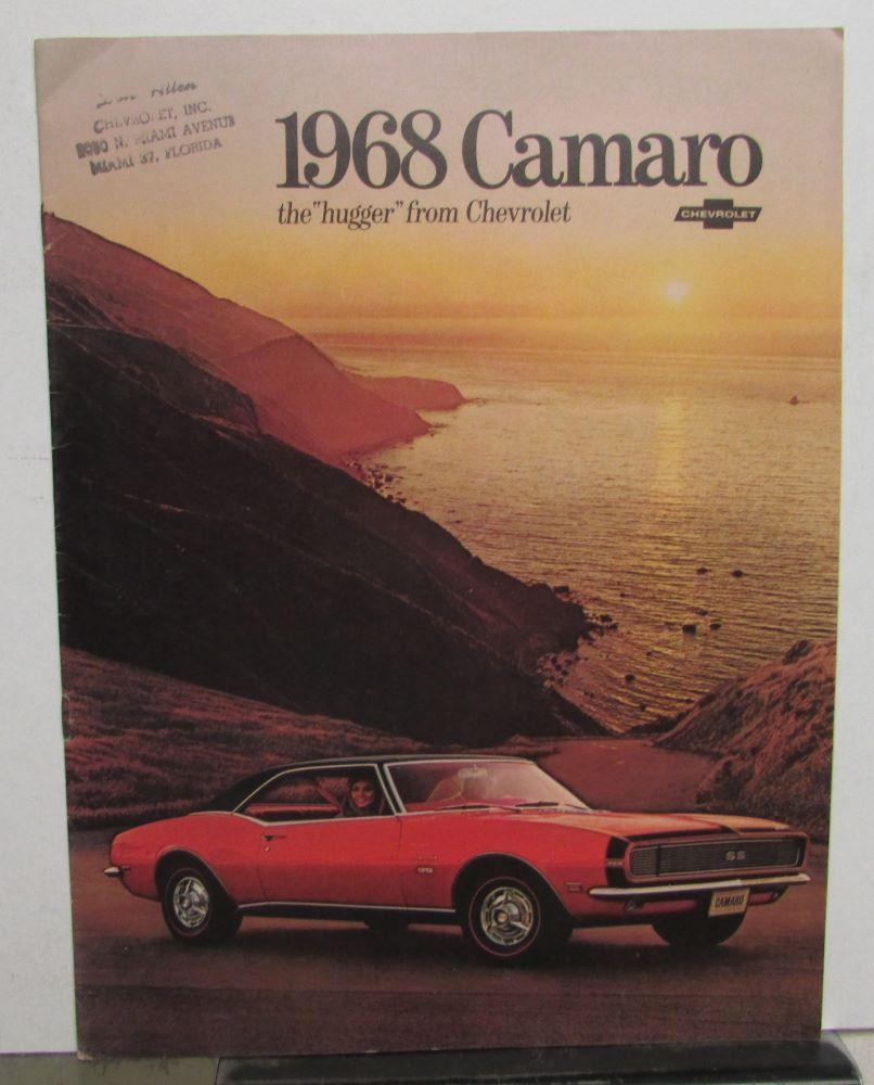1968 Chevrolet Camaro Sales Brochure Hugger SS RS 396 Options Features Original