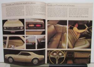 1968 Chevrolet Camaro Sales Brochure Hugger SS RS 396 Options Features Original