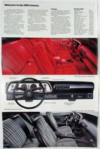 1976 Chevrolet Camaro Color Sales Brochure REVISED