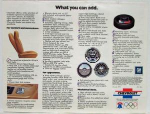 1976 Chevrolet Camaro Color Sales Brochure REVISED