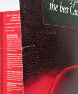 1993 Chevrolet Camaro Dealer Salesmen Launch Guide Booklet