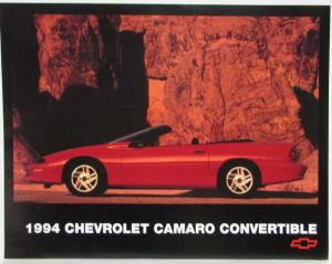 1994 Chevrolet Camaro Convertible Spec Sheet