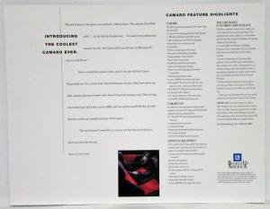 1994 Chevrolet Camaro Convertible Spec Sheet