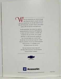 1999 Chevrolet Camaro GM Accessories Sales Folder