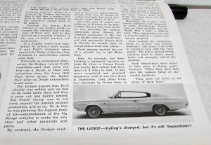 1966 The Dodge Reporter Dealer Industry Newsletter The Dodge Boys Story Article