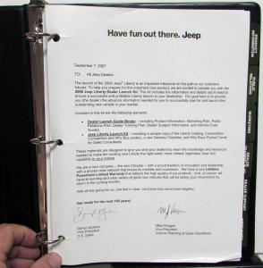 2008 Jeep Liberty Dealer Launch Guide Binder Data Promotional Info & More