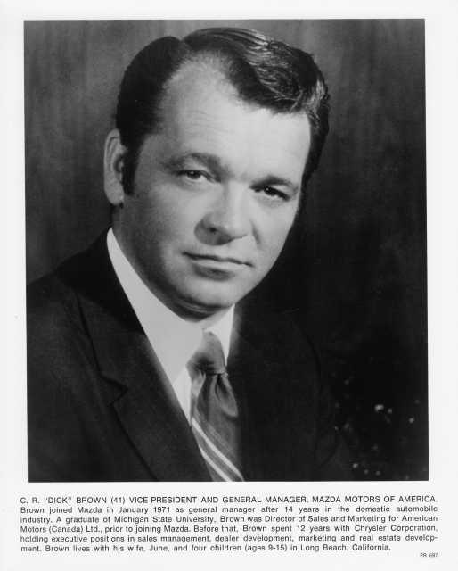 1974 Mazda Press Photo 0075 - Vice President & Gen Mgr of Mazda CR Dick Brown