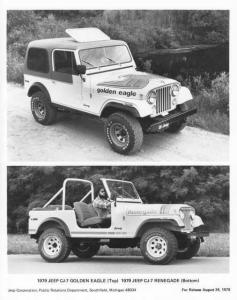 1979 Jeep CJ-7 Golden Eagle and Renegade Press Photo 0038