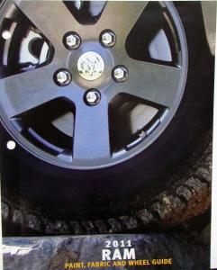2011 Ram Dodge Truck Paint Fabric & Wheel Guide Dealer Only