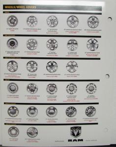 2011 Ram Dodge Truck Paint Fabric & Wheel Guide Dealer Only