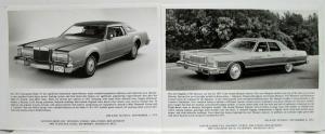 1975 Lincoln Mercury Press Kit - Montego Comet Cougar XR-7 Grand Marquis Mark IV