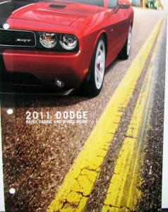2011 Dodge Challenger Avenger Caliber Journey Nitro Paint Fabric & Wheel Guide