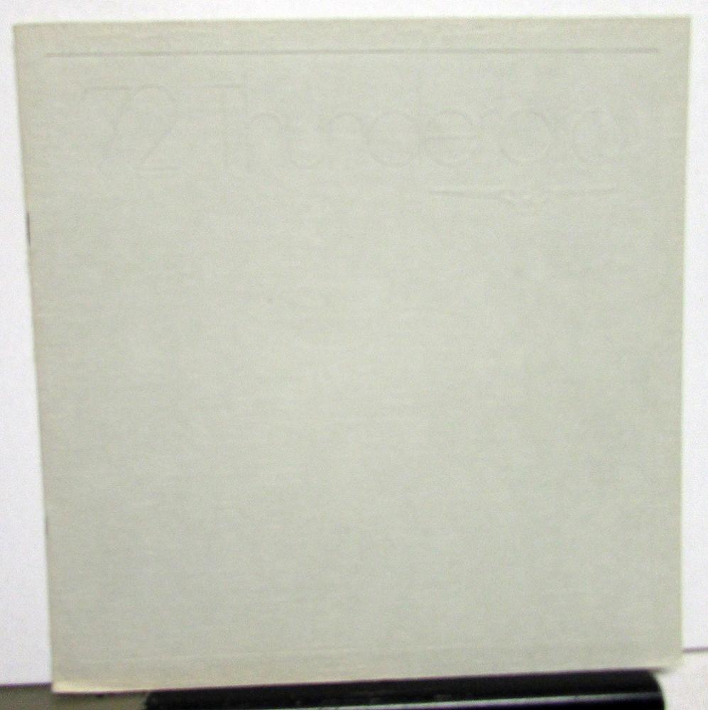 1972 Ford Thunderbird Dealer Sales Brochure Embossed Cover Small Version Orig
