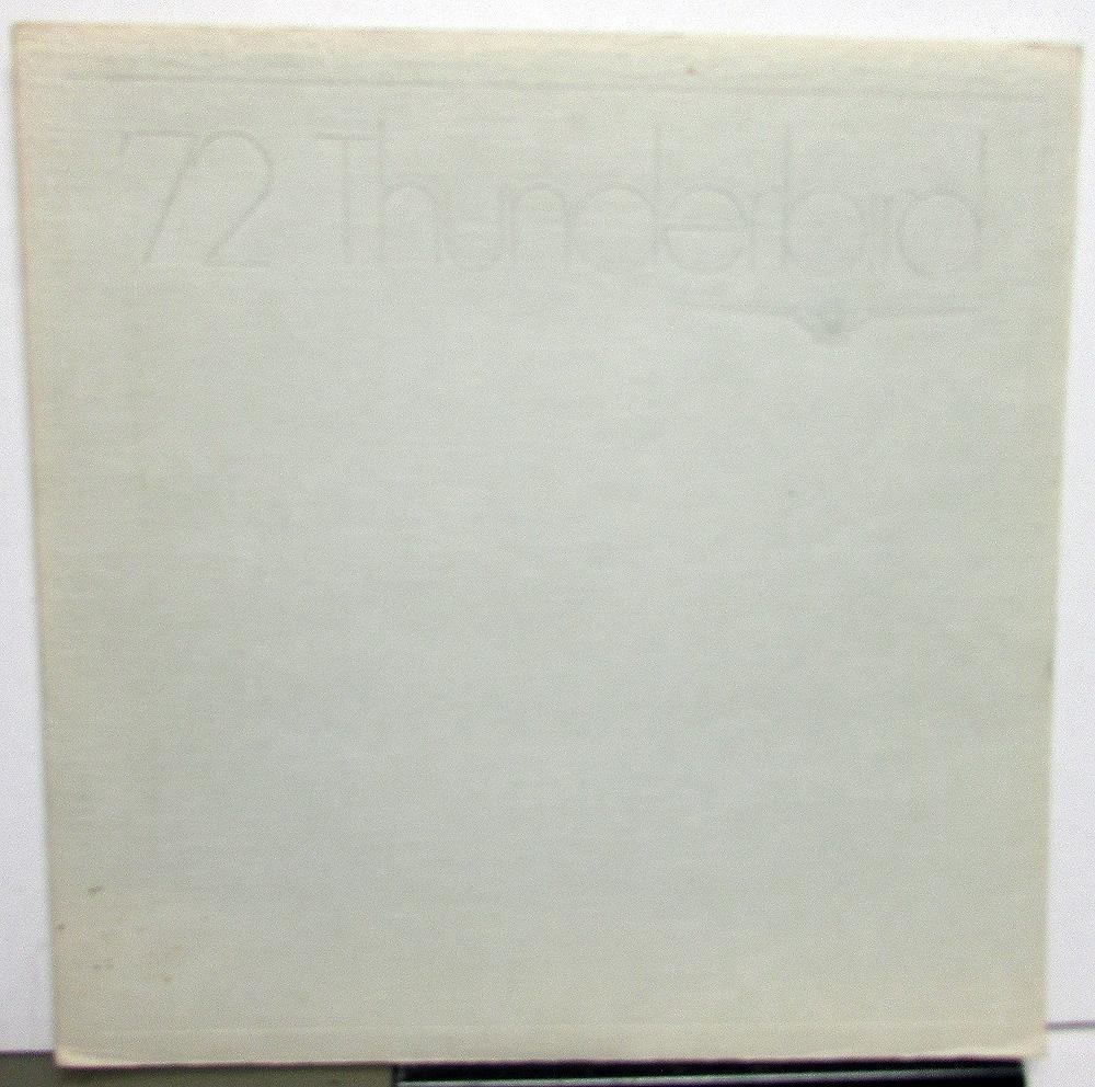 1972 Ford Thunderbird Prestige Sales Brochure Embossed Cover Large Version