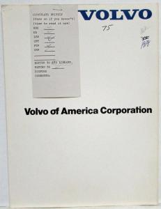1975 Volvo 244 with 1972 VESC Press Kit