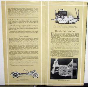 1916 Allen Pocket Autolog Model 32 37 Sales Brochure & Co Ltr Brass Era Original