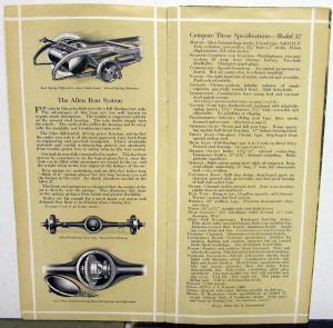 1916 Allen Pocket Autolog Model 32 37 Sales Brochure & Co Ltr Brass Era Original