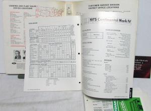 1975 Lioncoln Mercury Fleet Buyers Guide Police Car Mark IV Cougar XR7 & More