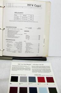 1975 Lincoln Mercury Tech Info Book Mark IV Continental Comet Cougar Montego