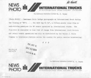 1975 International Scout RV Safety PSA Press Photo & Releases 0008