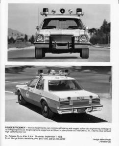 1979 Dodge Aspen Police Car Press Photo 0173
