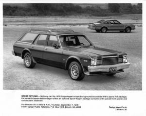1979 Dodge Aspen R/T and Sport Wagon Press Photo 0176