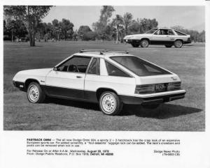 1979 Dodge Omin 024 2+2 Hatchback Press Photo 0183