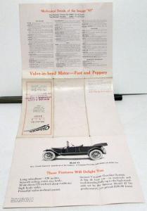 1916 Oldsmobile Model 43 Dealer Sales Brochure Folder Features & Specifications