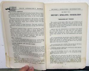 1959 Chevrolet Light Medium Heavy Duty Truck Canadian Owners Manual Original