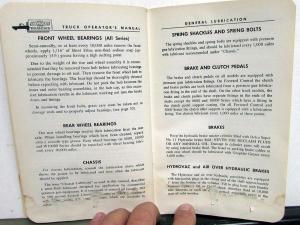 1959 Chevrolet Light Medium Heavy Duty Truck Canadian Owners Manual Original