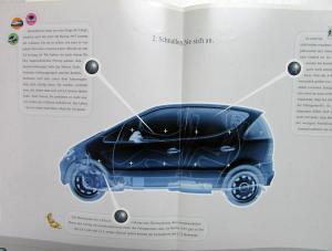 1997 Mercedes-Benz Foreign Dealer A Class Sales Brochure Folder German Text