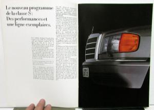 1990 Mercedes-Benz Foreign Dealer Brochure French Text S Class Models