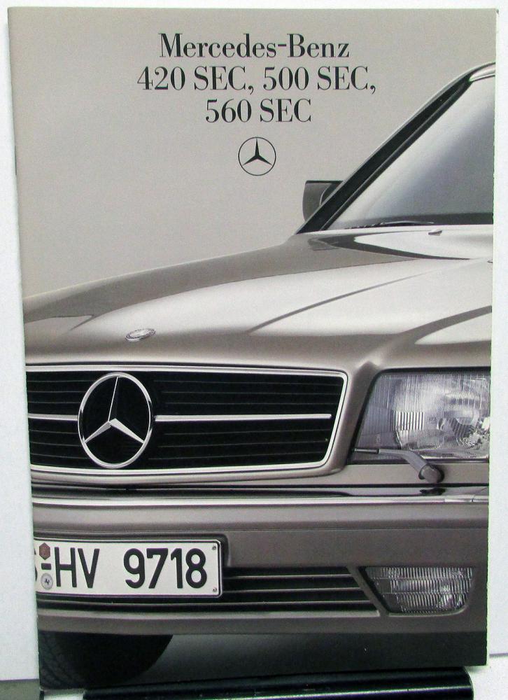 Late 1980s Mercedes Benz Foreign Dealer Brochure French Text 420