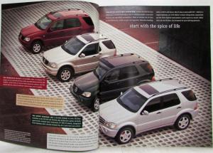 2001 Mercedes-Benz M Class Dealer Prestige Sales Brochure ML 320 430 & 55 AMG