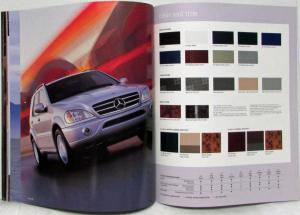 2001 Mercedes-Benz M Class Dealer Prestige Sales Brochure ML 320 430 & 55 AMG