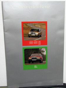 1975-76 Mercedes-Benz 200 Series Dealer Sales Brochure 200 220 240 250 280