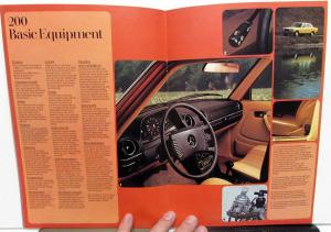 1975-76 Mercedes-Benz 200 Series Dealer Sales Brochure 200 220 240 250 280