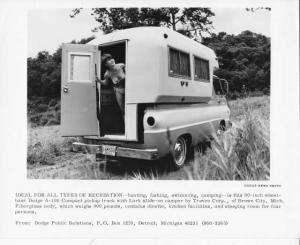 1966 Dodge A-100 Camper Hunting Fishing or Modeling Press Photo 0186 Set of 2