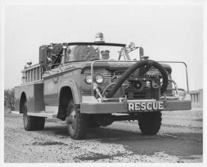 1961 Dodge Power Wagon 300 Series Fire Truck Press Photo 0189 Harrison Township