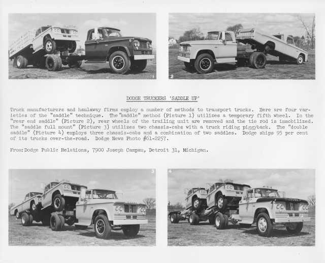 1961 Dodge Truckers Saddle Up Press Photo 0192