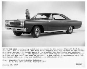 1968 Plymouth Road Runner Press Photo 0096