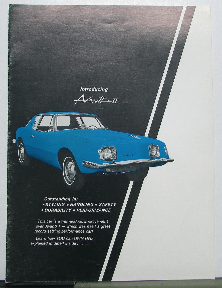 希少車 アヴァンティⅡ 本カタログ avanti Ⅱ brochure 希少車 アヴァンティⅡ 本カタログ avanti Ⅱ brochure