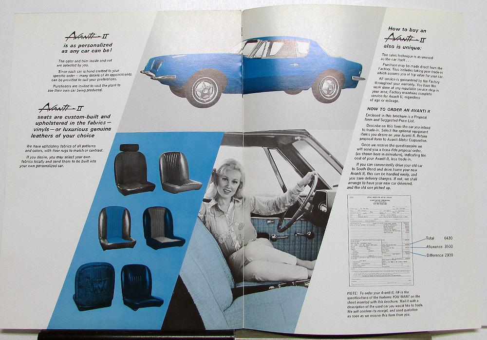 希少車 アヴァンティⅡ 本カタログ avanti Ⅱ brochure GM Dealer 1977 1976 1978 Avanti II Original Car Sales