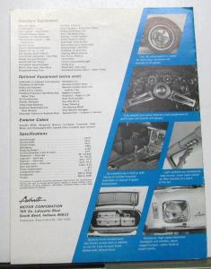 1966 Avanti II Intro Sales Brochure With Color & Trim Selection Sheet Original