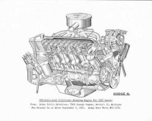 1962 Dodge Lancer 225 Cu In 6-Cylinder Illustrative Cutaway Press Photo 0205