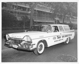 1958 Dodge Suburban Wagon DuPont Telar Safe Driver Test Car Press Photo 0230