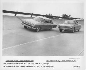 1963 Dodge Polara 4-Door Hardtop and Dart GT 2-Door Press Photo 0233