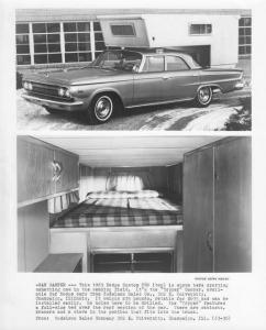 1963 Dodge Custom 880 with Car Top Camper Attachment Press Photo 0235