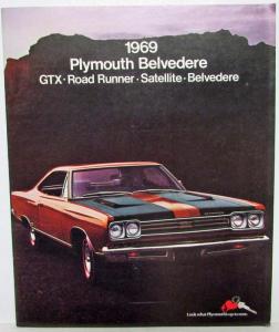 1969 Plymouth Belvedere GTX Road Runner Sport Satellite Sales Brochure Original